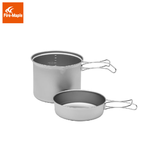 Fire Maple SnowTi 3 Portable Snow Titanium 1.3L Outdoor Camping Pot and 0.42L Frying Pan Ultra-Light Camping Pots Set FMC-ST3, cool gadgets and gears,[product_description] - wilderneeds