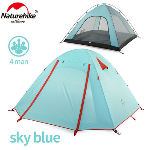 NatureHike P Series Classics Tent 210T Fabric For 4 Person NH15Z003-P, ,[product_description] - wilderneeds