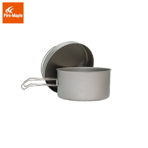 Fire Maple SnowTi 5 Portable Snow Titanium 1.35L Outdoor Camping Pot and 0.55L Frying Pan Ultra-Light 195g Camping Pots Set, cool gadgets and gears,[product_description] - wilderneeds