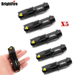 Wholesale 5 Pcs CREE Mini 3 Mode Waterproof LED Flashlight Portable Lights Zoomable Torch Light, ,[product_description] - wilderneeds