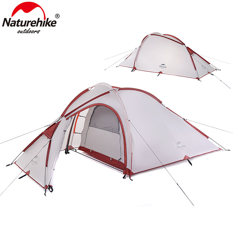 NatureHike Hiby Series Family Tent 20D/210T Ultralight Fabric For 3 Person With Mat NH17K230-N