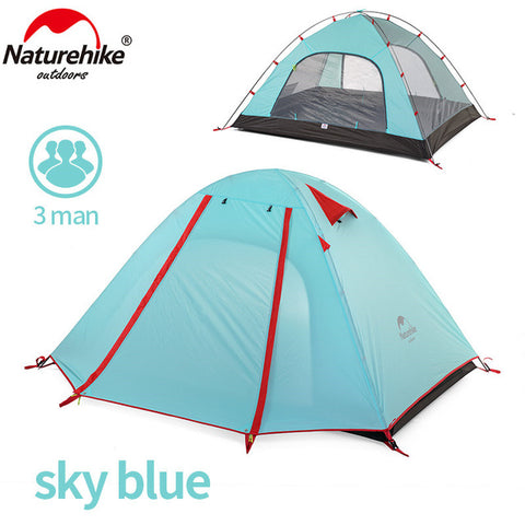 NatureHike P Series Classics Tent 210T Fabric For 3 Person NH15Z003-P, ,[product_description] - wilderneeds