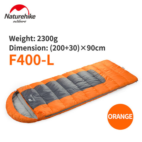 Naturehike F400 Ultralight Portable Envelope Cotton Sleeping Bag Size M/L, sleeping bag,[product_description] - wilderneeds