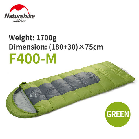 Naturehike F400 Ultralight Portable Envelope Cotton Sleeping Bag Size M/L, sleeping bag,[product_description] - wilderneeds