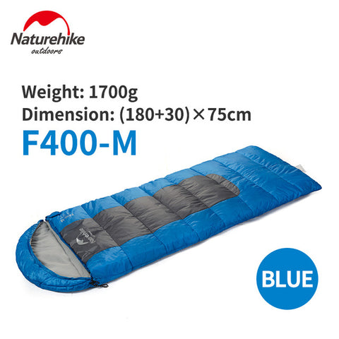 Naturehike F400 Ultralight Portable Envelope Cotton Sleeping Bag Size M/L, sleeping bag,[product_description] - wilderneeds