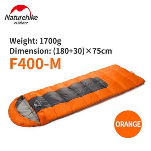 Naturehike F400 Ultralight Portable Envelope Cotton Sleeping Bag Size M/L, sleeping bag,[product_description] - wilderneeds