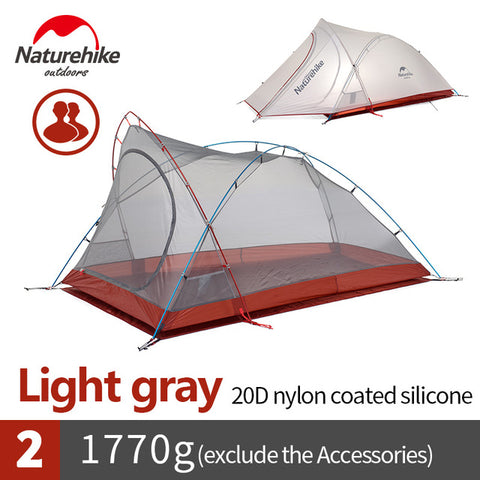 NatureHike Cirrus Ultralight Tent 2 Person 20D Nylon with Silicon Coated Camping Tent with free Mat NH17T0071-T, ,[product_description] - wilderneeds