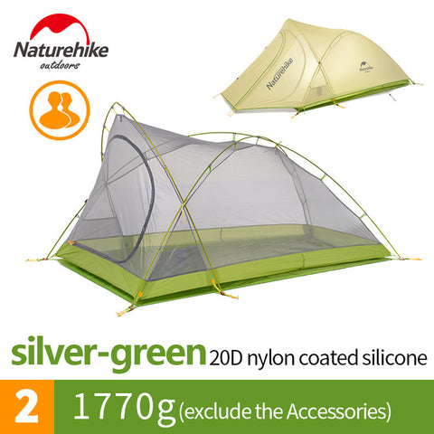NatureHike Cirrus Ultralight Tent 2 Person 20D Nylon with Silicon Coated Camping Tent with free Mat NH17T0071-T, ,[product_description] - wilderneeds