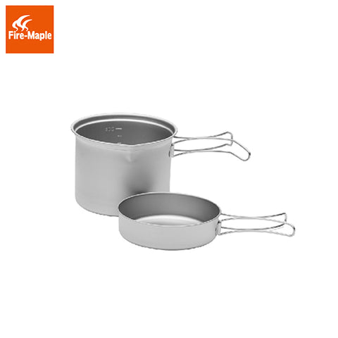Fire Maple SnowTi 2 Portable Snow Titanium 0.9L Outdoor Camping Pot and 0.28L Frying Pan Ultra-Light Camping Pots Set FMC-ST2, cool gadgets and gears,[product_description] - wilderneeds