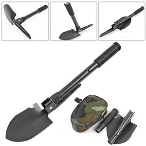 Multi-function Camping Shovel Military Portable Folding shovel Survival Spade Trowel Dibble Pick Emergency Garden Outdoor Tool, ,[product_description] - wilderneeds