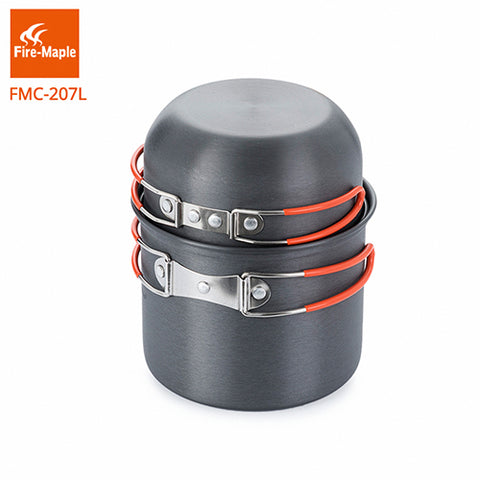 Fire-Maple Backpacking Cookware set Aluminum Alloy Pot for 1-2 Persons Light Weight 195g FMC-207L, cool gadgets and gears,[product_description] - wilderneeds