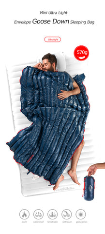 Naturehike Ultralight Goose Down Envelope Sleeping Bag 570g, sleeping bag,[product_description] - wilderneeds