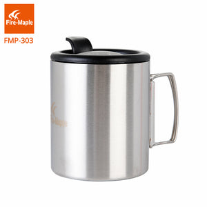 Fire Maple Outdoor Lightweight Portable Climbing Camping Trip Travel Stainless Steel Double Insulation Cup 160g 320ml FMP-303, cool gadgets and gears,[product_description] - wilderneeds