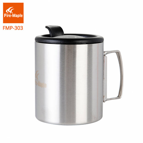 Fire Maple Outdoor Lightweight Portable Climbing Camping Trip Travel Stainless Steel Double Insulation Cup 160g 320ml FMP-303, cool gadgets and gears,[product_description] - wilderneeds
