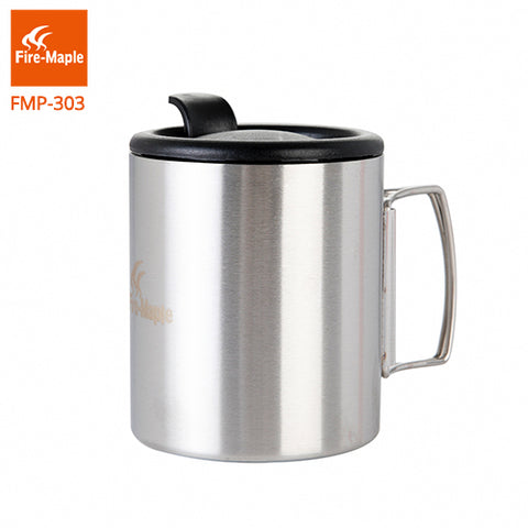 Fire Maple Outdoor Lightweight Portable Climbing Camping Trip Travel Stainless Steel Double Insulation Cup 160g 320ml FMP-303, cool gadgets and gears,[product_description] - wilderneeds