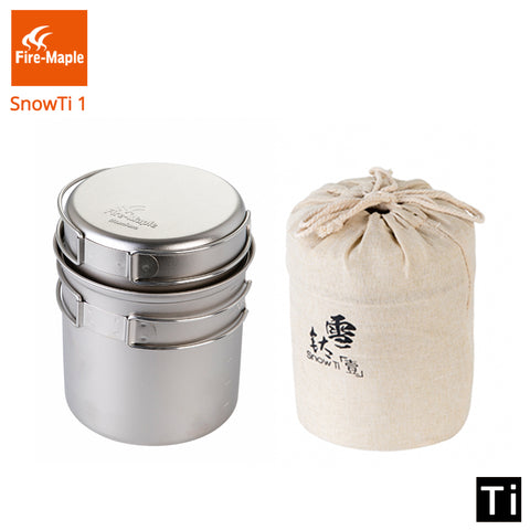 Fire Maple SnowTi 1 Portable Snow Titanium 0.65L Outdoor Camping Pot and 0.28L Frying Pan Ultra-Light Camping Pots Set, cool gadgets and gears,[product_description] - wilderneeds