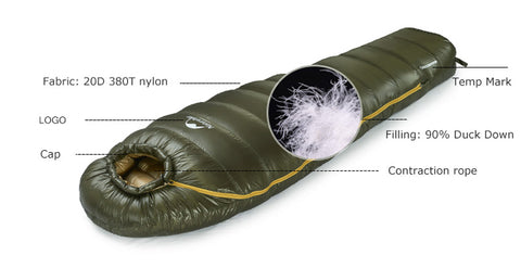 Naturehike Mummy Duck Down Sleeping Bag, sleeping bag,[product_description] - wilderneeds