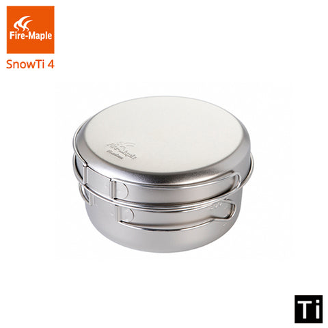 Fire Maple SnowTi 4 Portable Snow Titanium 0.8L Outdoor Camping Pot and 0.38L Frying Pan Ultra-Light Camping Pots Set, cool gadgets and gears,[product_description] - wilderneeds