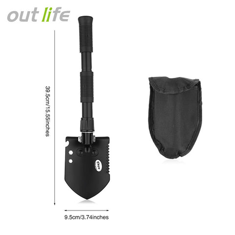 Multi-function Camping Shovel Military Portable Folding shovel Survival Spade Trowel Dibble Pick Emergency Garden Outdoor Tool, ,[product_description] - wilderneeds